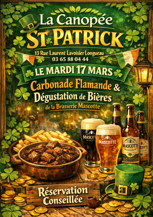 restaurant soirée saint patrick